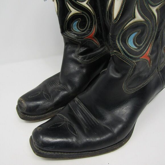 Vintage Acme Boots 1950\'s era Men\'s Size 7.5 PeeWee Cowboy Inlay Leather Shorty main image 13